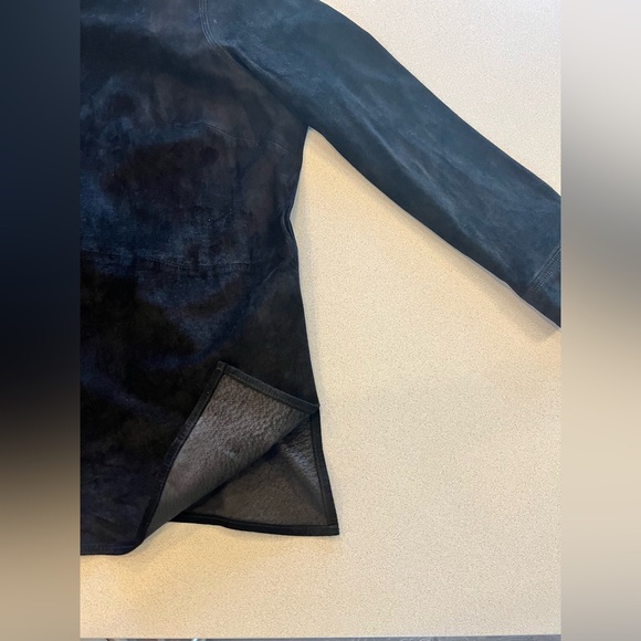 Vintage Ralph Lauren Black Leather Suede Jacket / Shirt 3X Plus Size Shacket - Picture 16 of 16